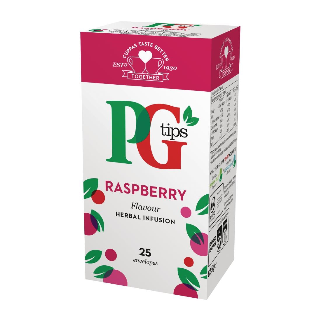PG Tips Raspberry Tea Envelops (Pack 25) - FW831 PG Tips