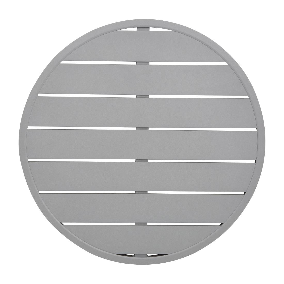 Bolero Aluminium Round Table Top Light Grey 580mm - FX038 Aluminium Table Tops Bolero