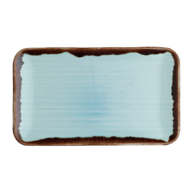 Dudson Harvest Organic Rectangular Plates Turquoise 270mm (Pack of 12) - FX161 Plates Dudson