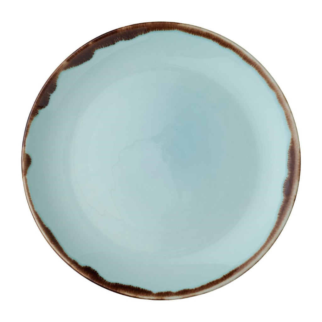 Dudson Harvest Coupe Plates Turquoise 217mm (Pack of 12) - FX168 Plates Dudson