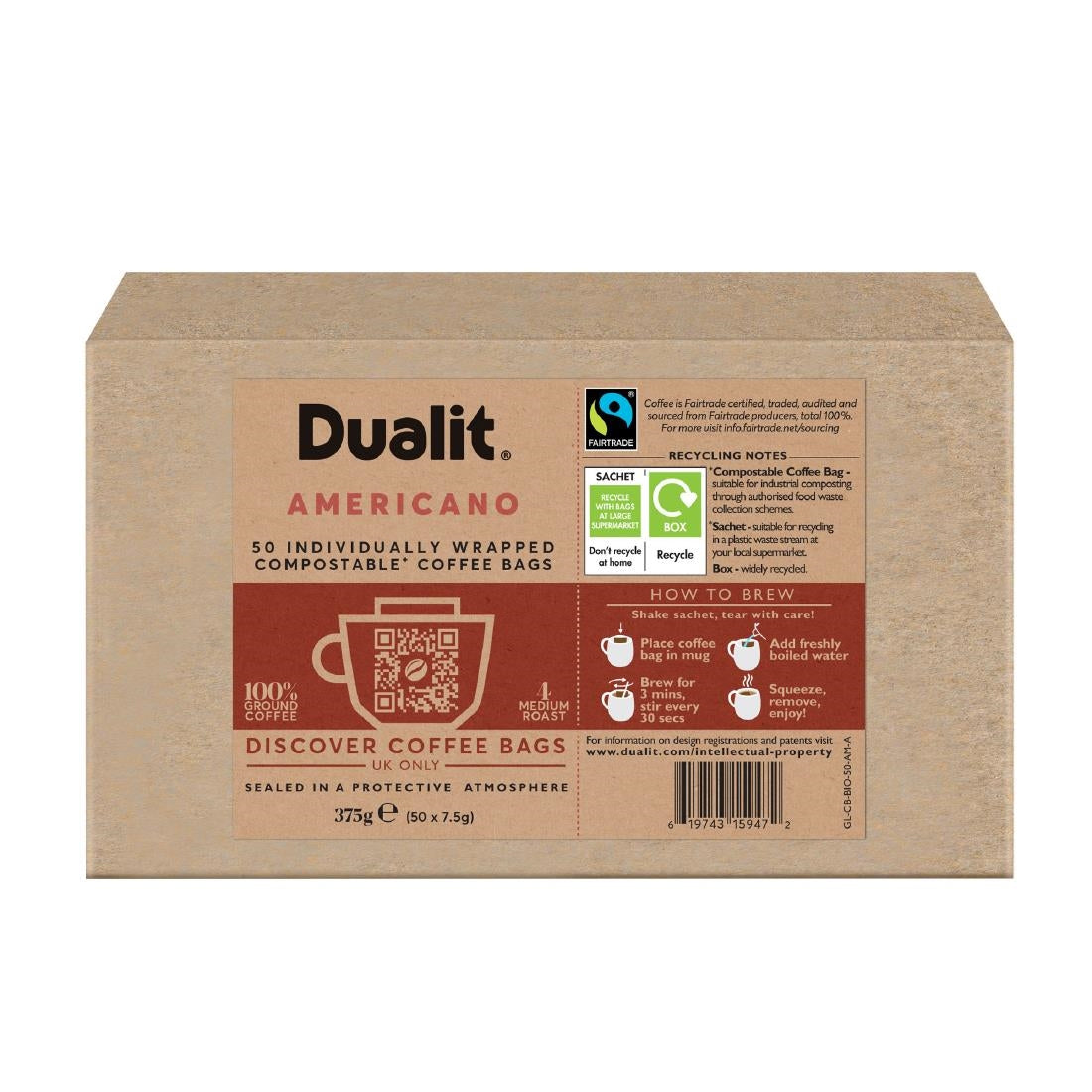Dualit Americano Compostable Coffee Bags (Pack of 40) - FX186 Dualit