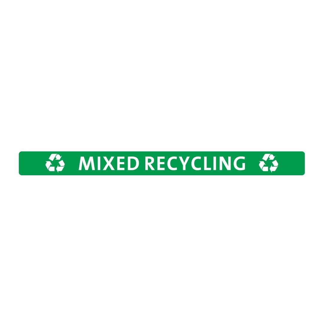 Jantex Slim Bin Lid Mixed Recycling Label - FX197 Jantex