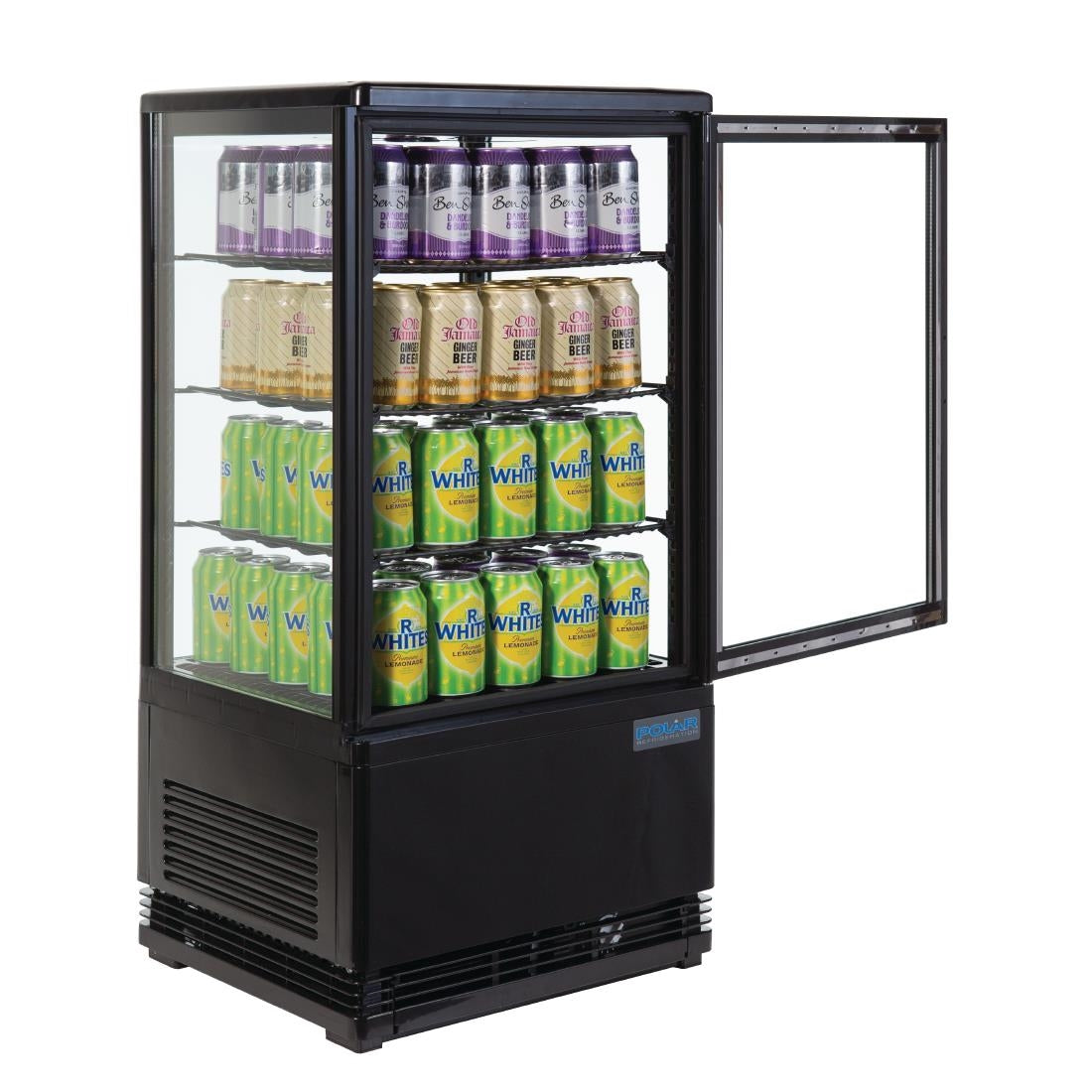 Polar C-Series Energy Efficient Display Fridge Black 68Ltr - CX577 Polar