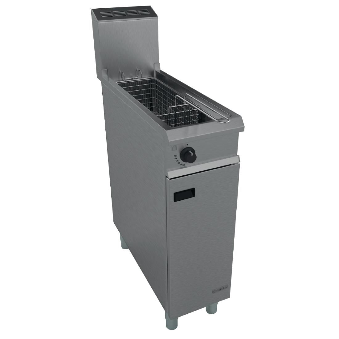 Falcon Chieftain Single Tank Single Basket Free Standing Natural Gas Fryer G1808X - G907-N Falcon