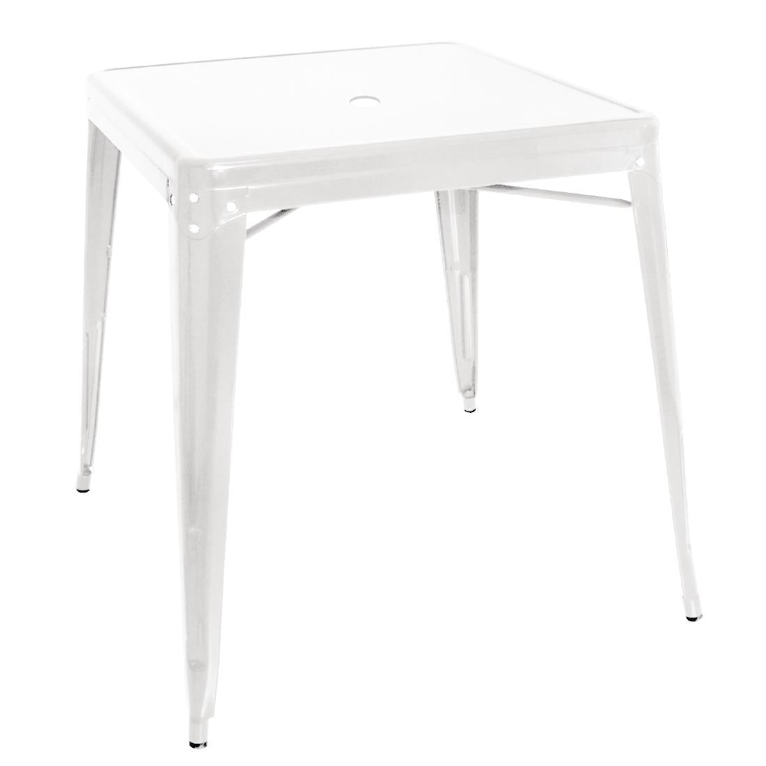 Bolero Bistro Square Steel Table White 668mm (Single) - GC869 Steel Tables Bolero