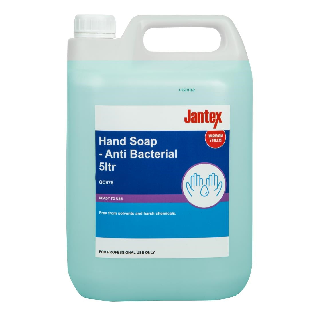 Jantex Unperfumed Antibacterial Liquid Hand Soap 5Ltr - GC976 Jantex