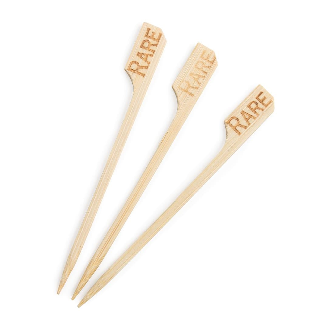 Biodegradable Bamboo Steak Markers Rare (Pack of 100) - GE895 Tablecraft