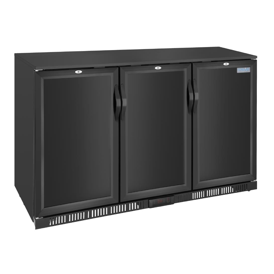 Polar G-series 850mm Triple Door Back Bar Cooler Solid Door 320 Ltr - GE999 Polar