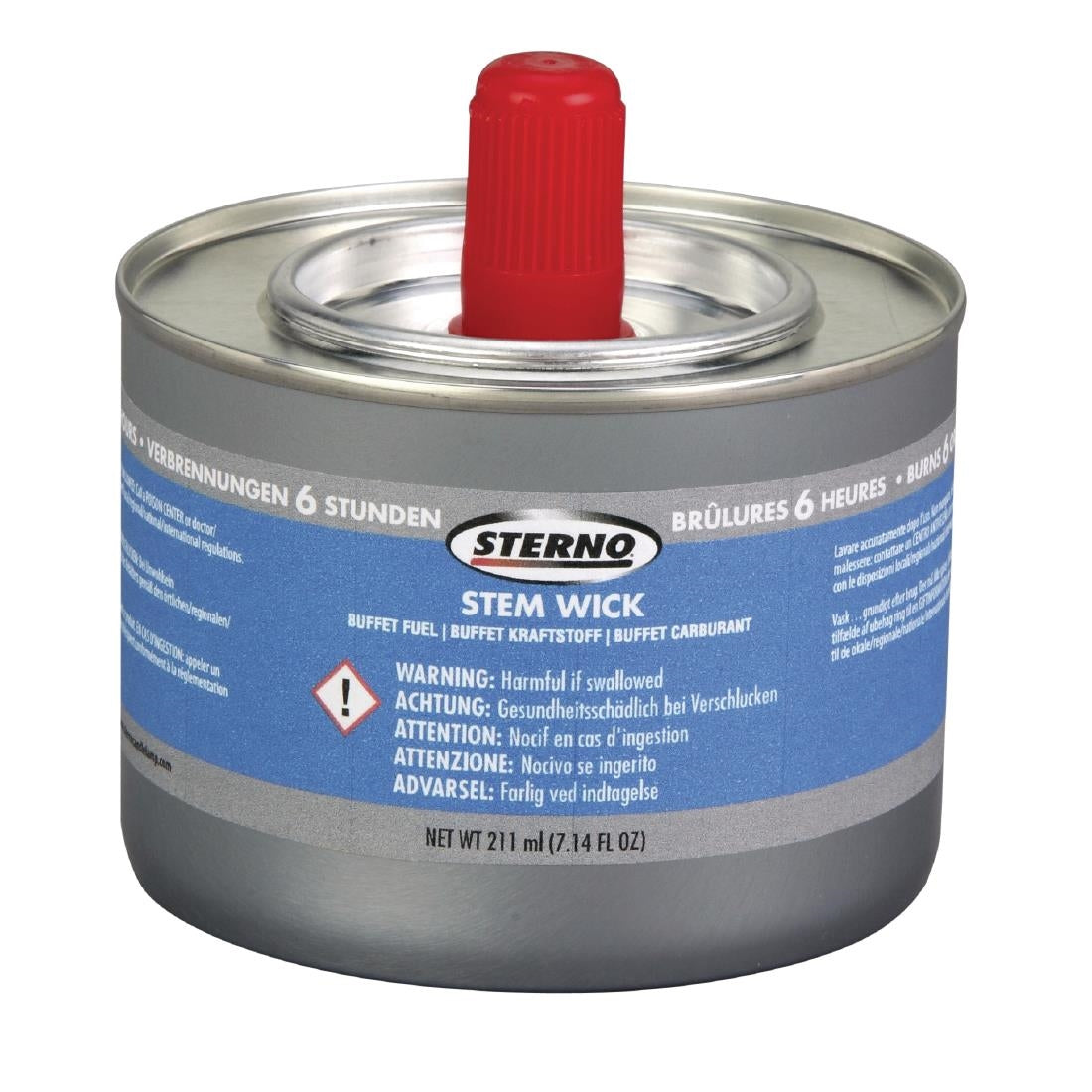 Sterno Stem Wick Liquid Chafing Fuel With Wick 6 Hour (Pack of 12) - GF438 Sterno