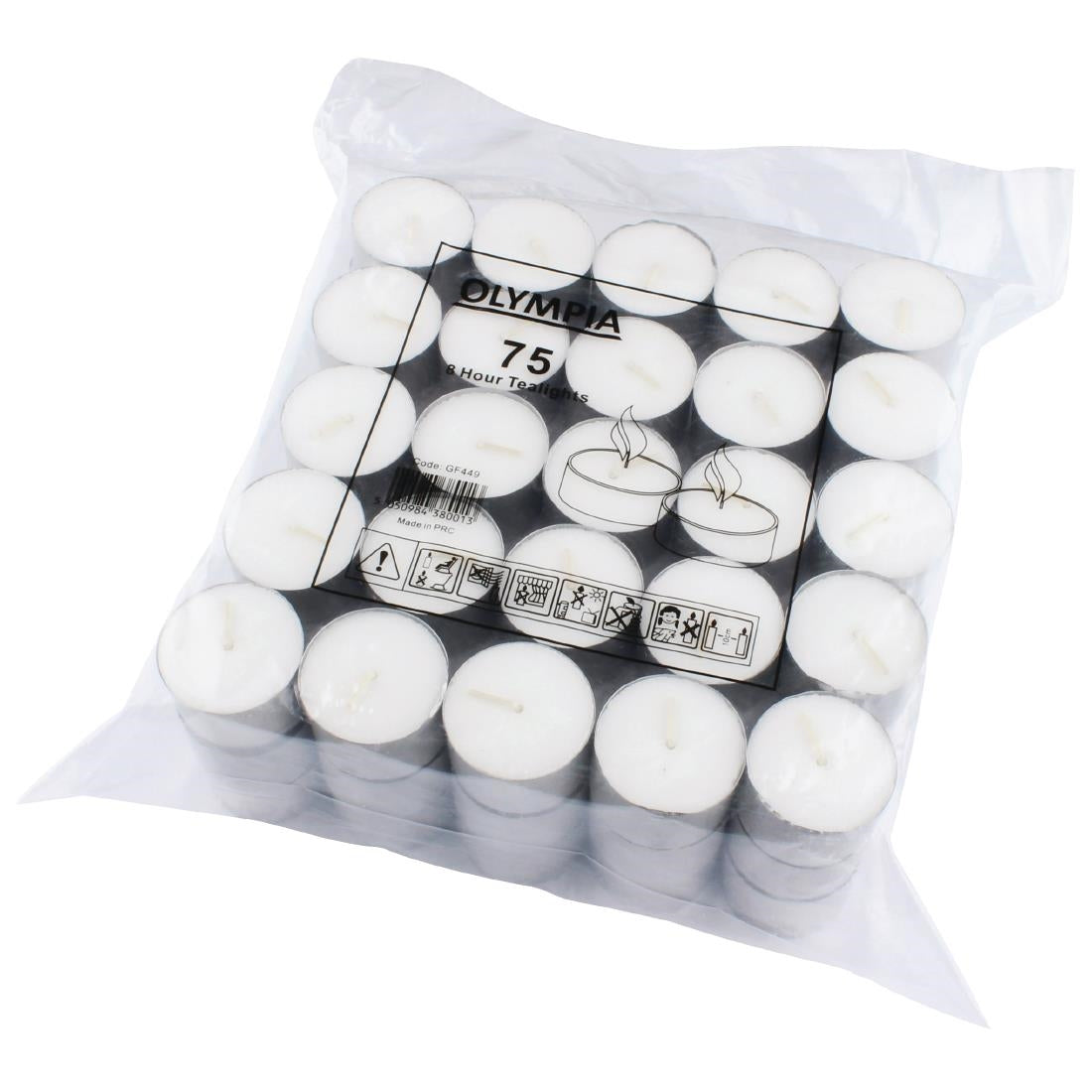 Olympia 8 Hour Tealights (Pack of 75) - GF449 Olympia