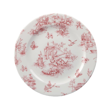 Churchill Vintage Prints Tea Plates Cranberry Toile Print 210mm (Pack of 6) - GF612 Plates Churchill