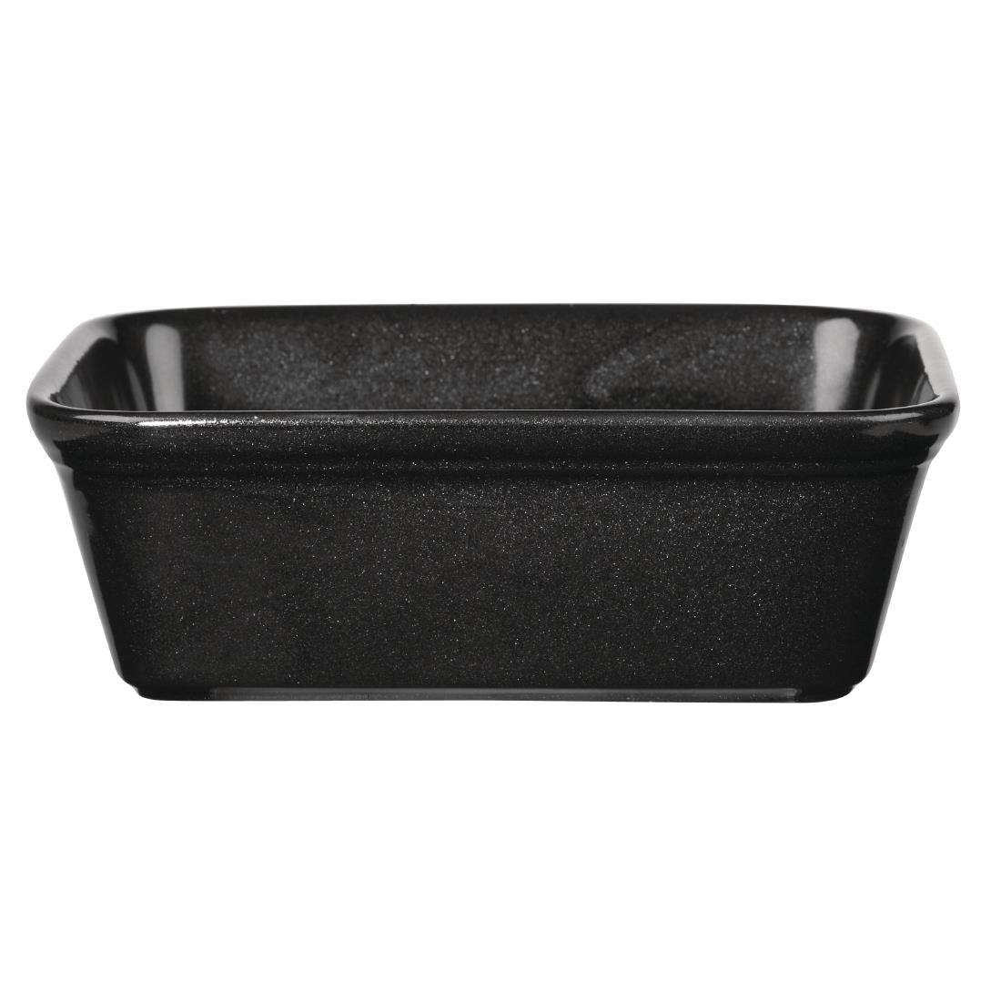 Churchill Cookware Black Rectangular Dishes 160x 120mm (Pack of 12) - GF640 Churchill Super Vitrified Churchill
