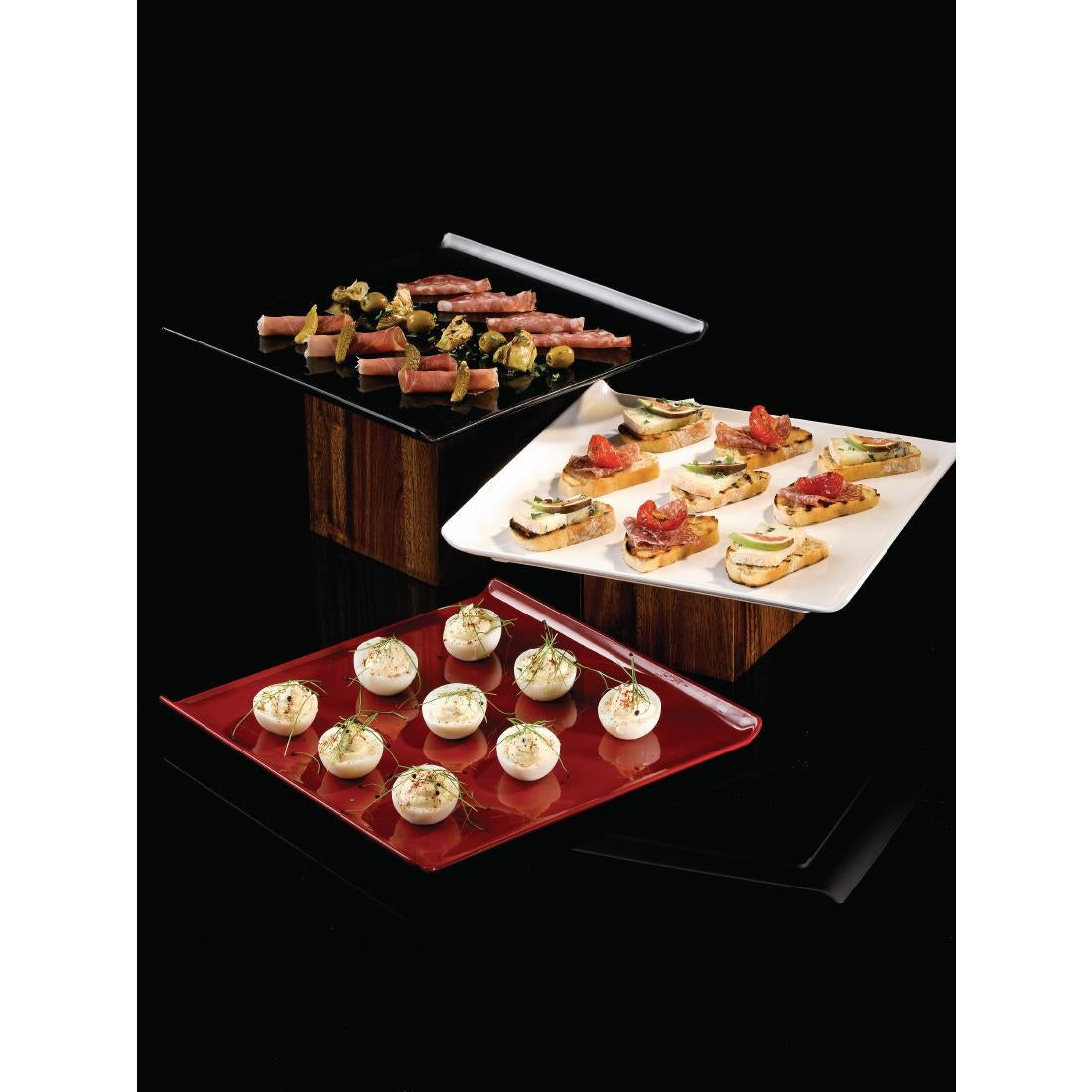 Churchill Alchemy Melamine Square Trays 303mm (Pack of 4) - DP889 Churchill Alchemy Fine China Churchill