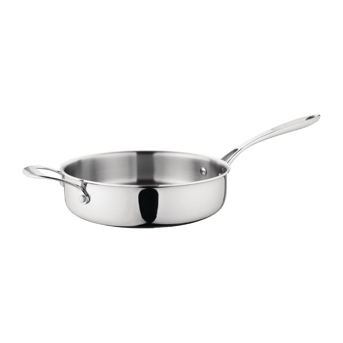Vogue Stainless Steel & Aluminium Tri-Wall Sauté Pan 24cm - GG031 Vogue