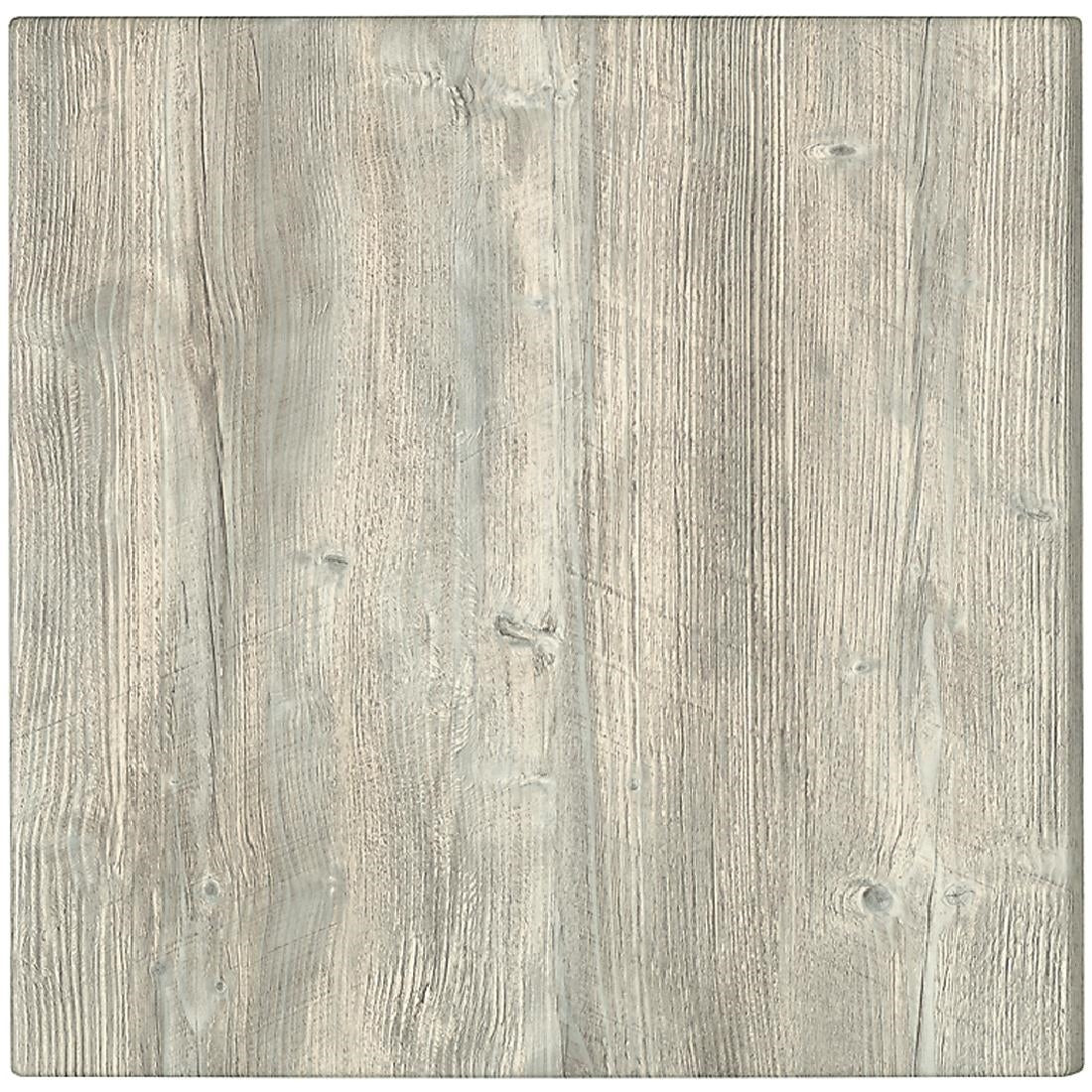 Werzalit Pre-drilled Square Table Top Ponderosa White 600mm - GG506 Wood Effect Table Tops Werzalit