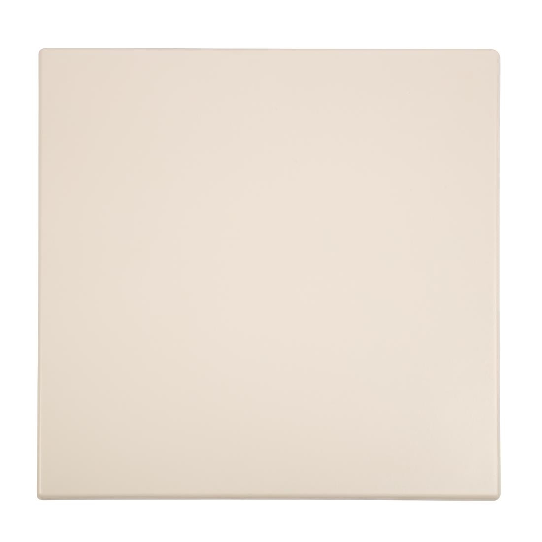 Bolero Pre-drilled Square Table Top White 600mm - GG637 Solid Colour Table Tops Bolero