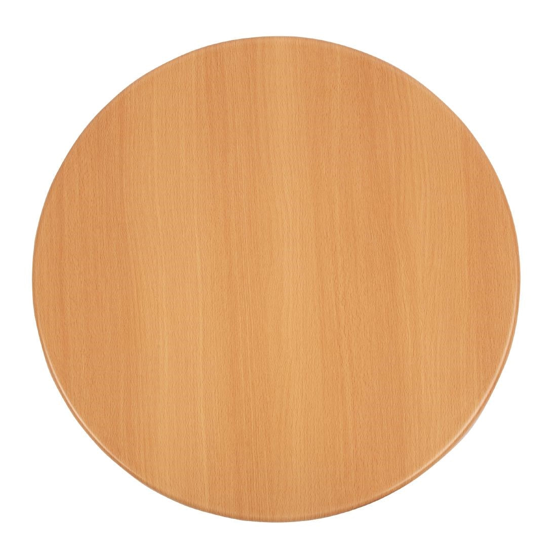 Bolero Pre-drilled Round Tabletop Beech Effect 600mm - GG642 Wood Effect Table Tops Bolero
