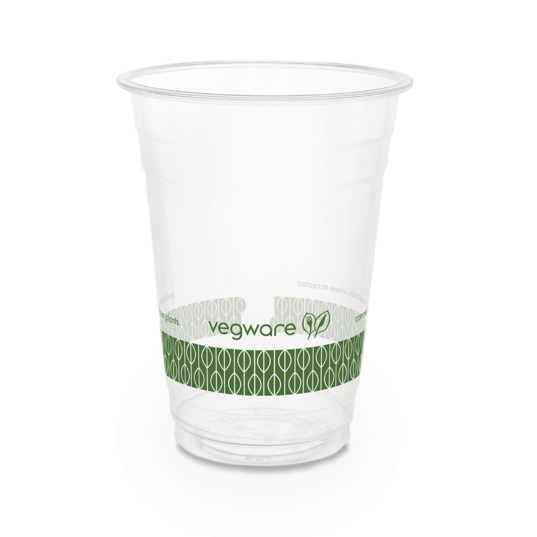 Vegware Compostable PLA Cold Cup 96-Series 16oz (Pack of 1000) - HS966 Disposable Glasses Vegware