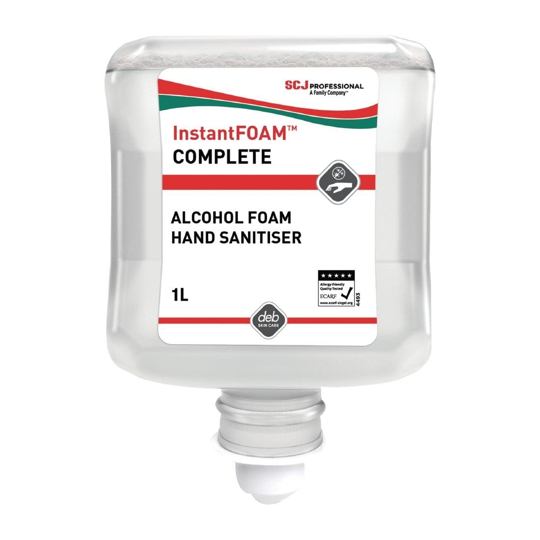 Deb Instant FOAM Unperfumed Foam Hand Sanitiser 1Ltr - GH257 SCJ Professional