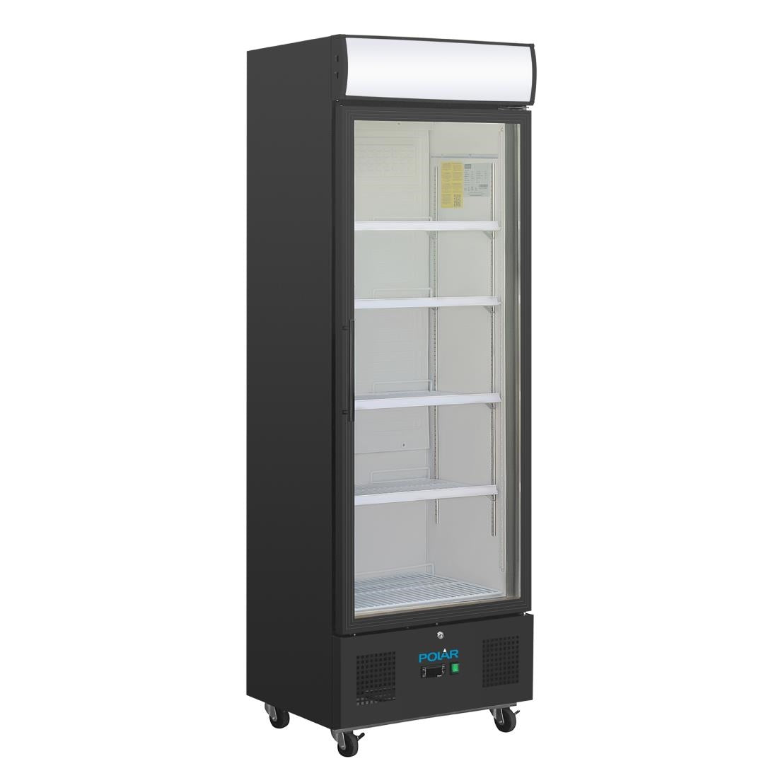 Polar G-Series Upright Display Fridge 368Ltr Black - GH427 Polar
