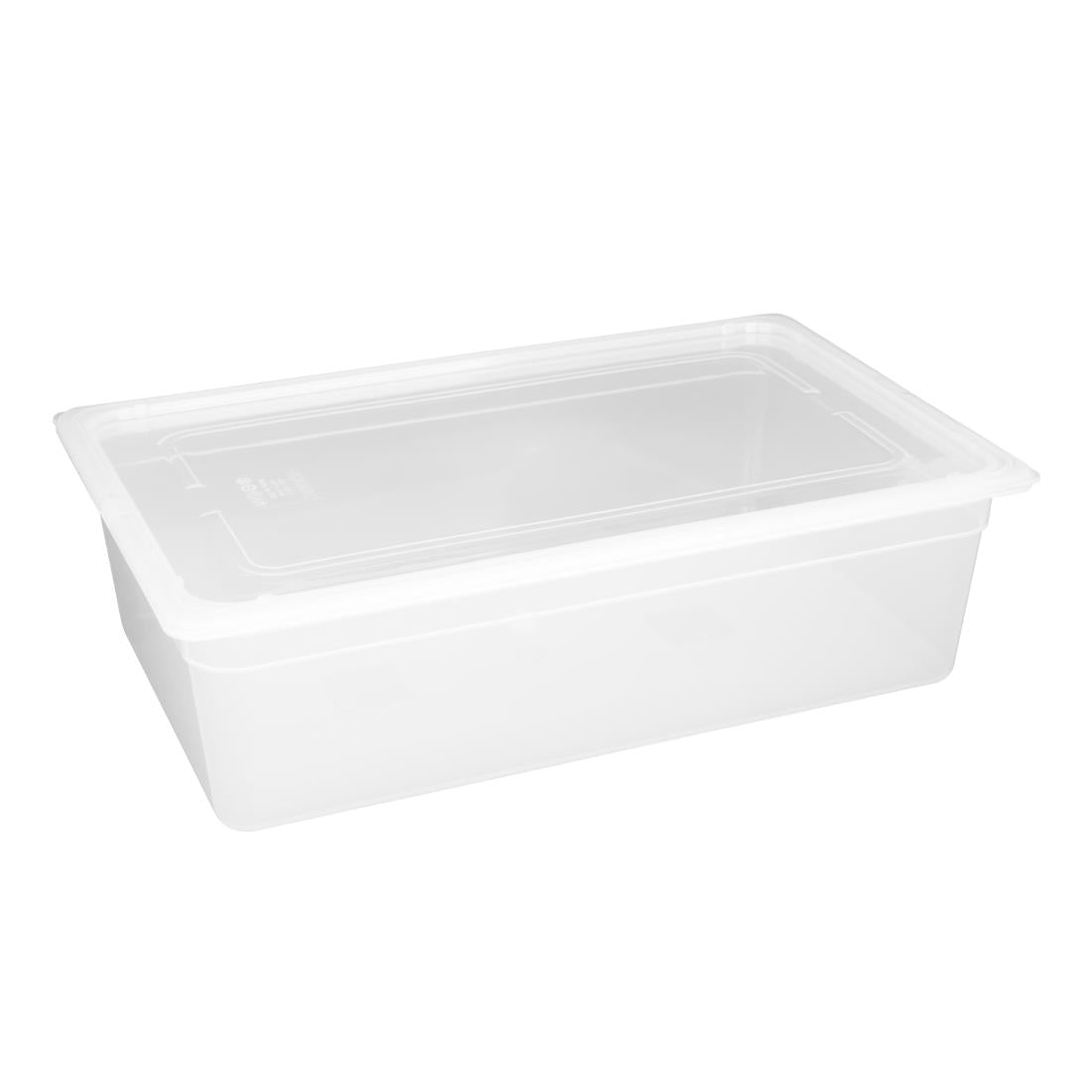 Vogue Polypropylene 1/1 Gastronorm Container with Lid 150mm (Pack of 2) - GJ512 Vogue