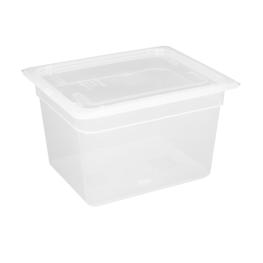 Vogue Polypropylene 1/2 Gastronorm Container with Lid 200mm (Pack of 4) - GJ517 Vogue