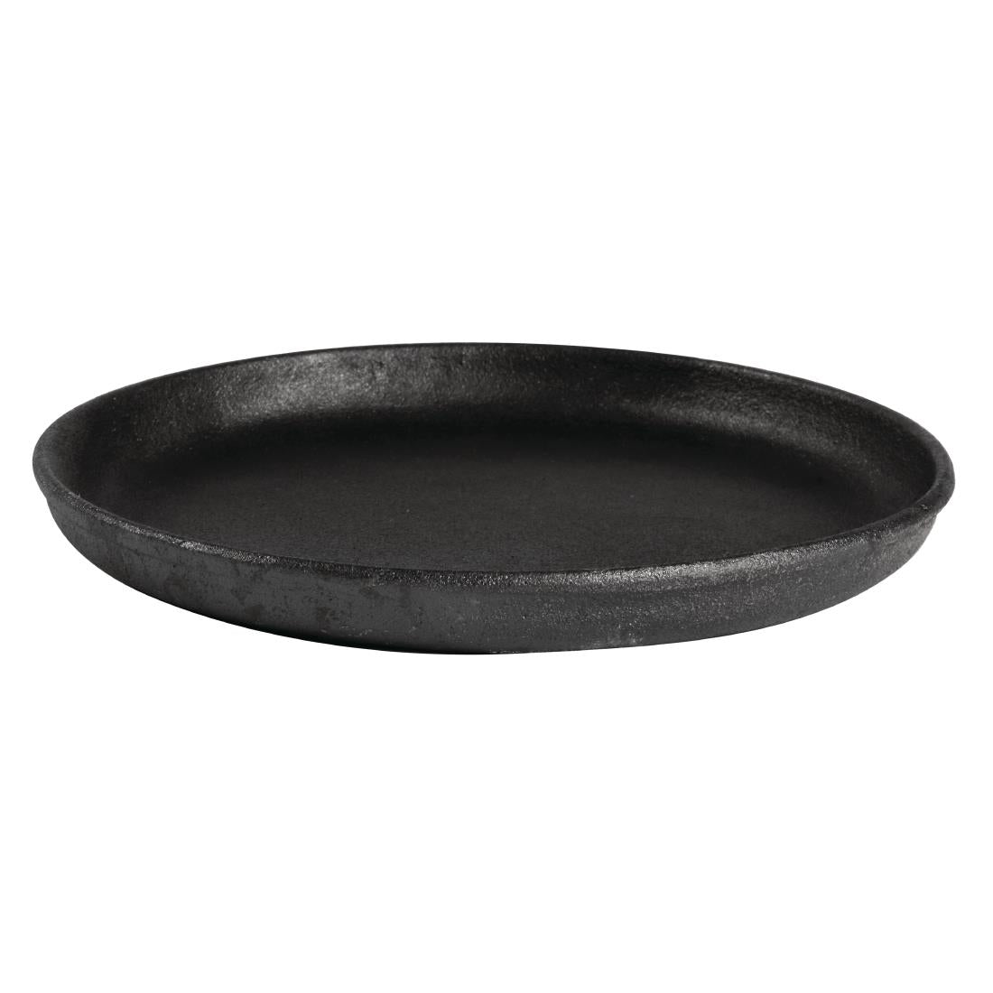 Olympia Round Cast Iron Sizzle Platter 220mm - GJ556 Cast Iron Cookware Olympia