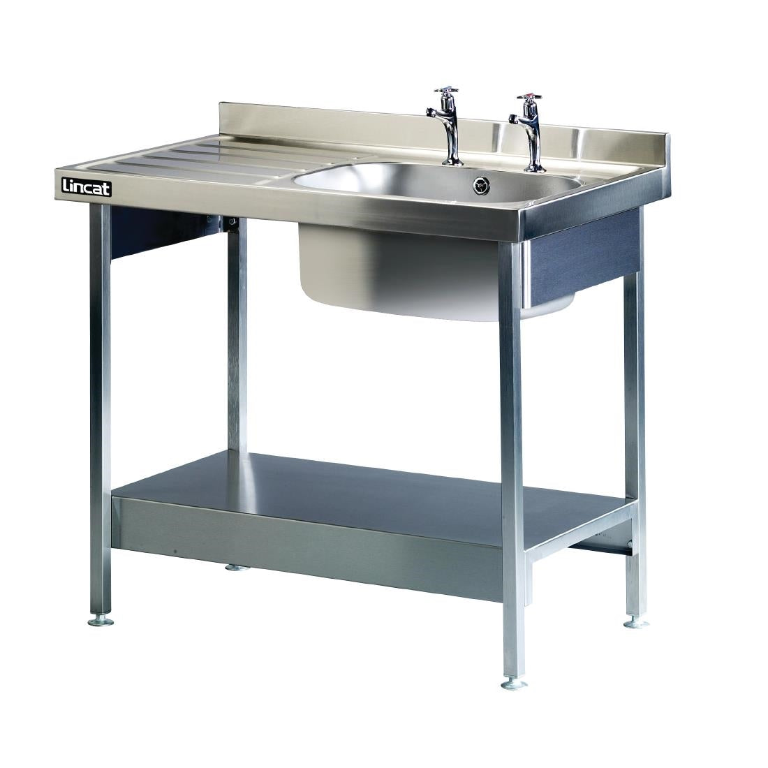 Lincat Stainless Steel Single Sink Unit with Left Hand Drainer 1000mm L881LH - GJ705 Lincat