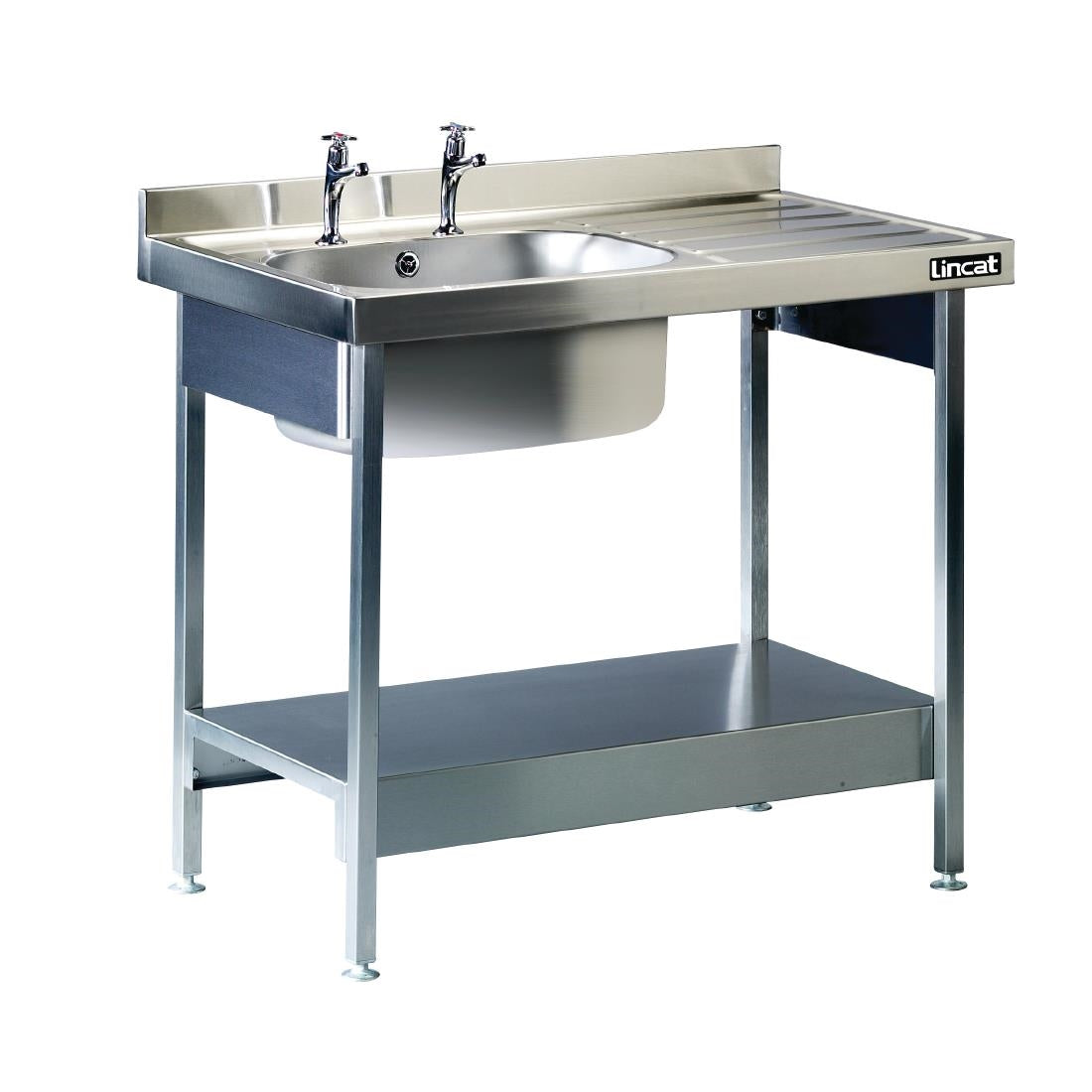 Lincat Stainless Steel Single Sink Unit with Right Hand Drainer 1000mm L881RH - GJ706 Lincat