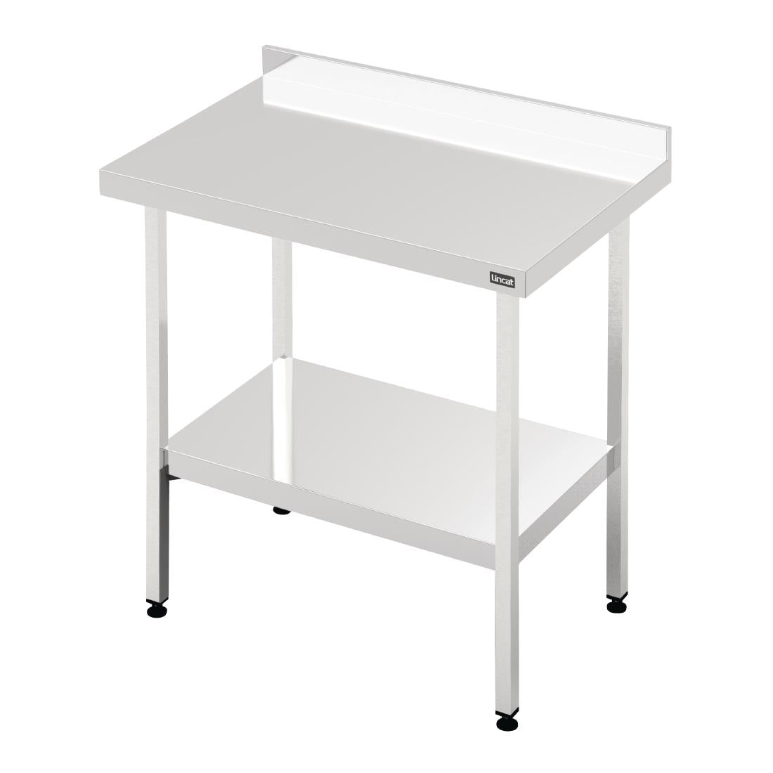 Lincat 600 Series Stainless Steel Wall Table with Undershelf 1800mm - GJ713 Stainless Steel Wall Tables Lincat