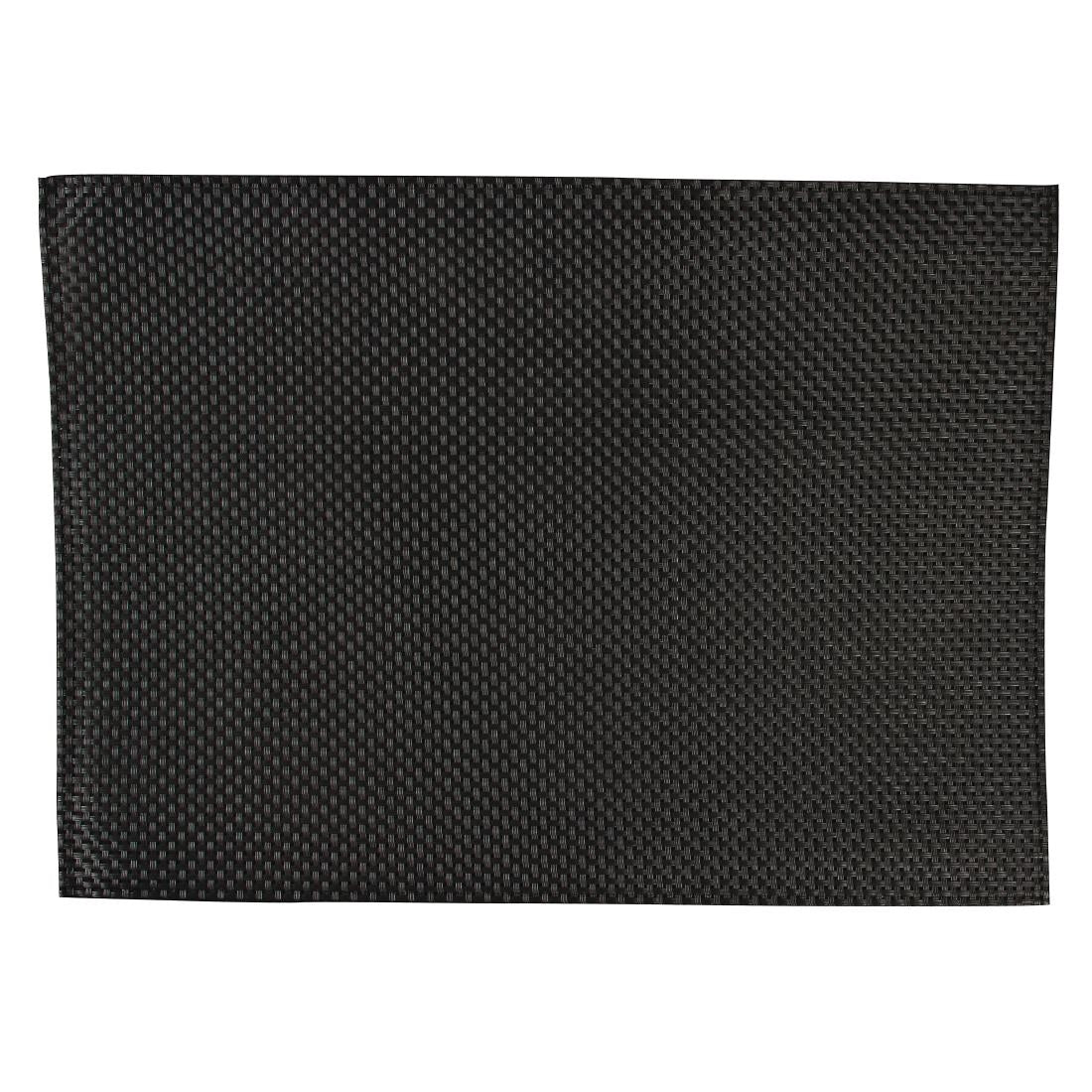 APS PVC Placemat Black (Pack of 6) - GJ992 APS