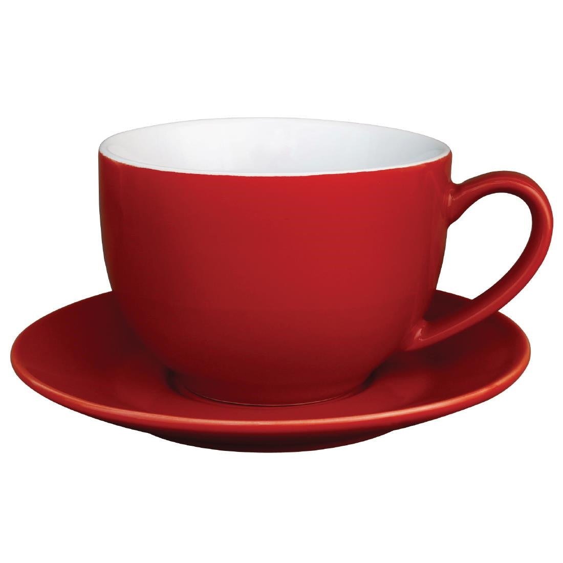 Olympia Cafe Cappuccino Cup Red - 340ml 11.5fl oz (Box 12) - GK076 Cups and Mugs Olympia