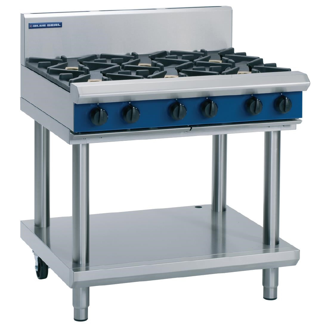 Blue Seal Evolution Cooktop 6 Open Burners Nat Gas on Stand 900mm G516D-LS/N - GK151-N Blue Seal