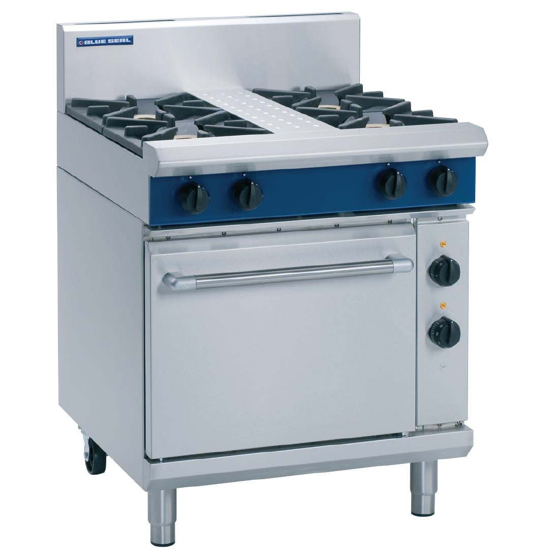 Blue Seal Evolution 4 Burner Electric Static Oven Natural Gas 750mm GE505D/N - GK285-N Blue Seal