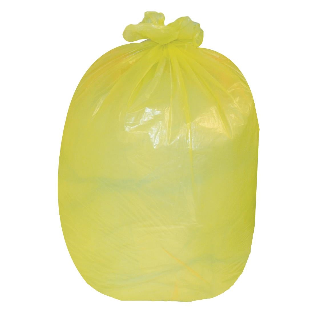 Jantex Large Medium Duty Yellow Bin Bags 80Ltr (Pack of 200) - GK684 Jantex