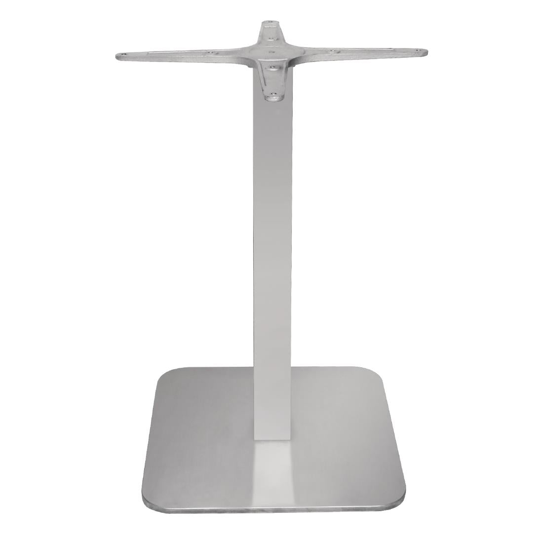 Bolero Square Stainless Steel Table Base - GK993 Poseur Height Table Bases Bolero