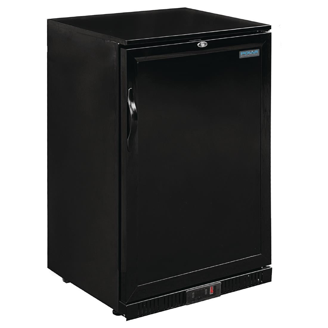 Polar G-Series 900mm Single Solid Door Back Bar Cooler in Black 138Ltr - GL015 Polar