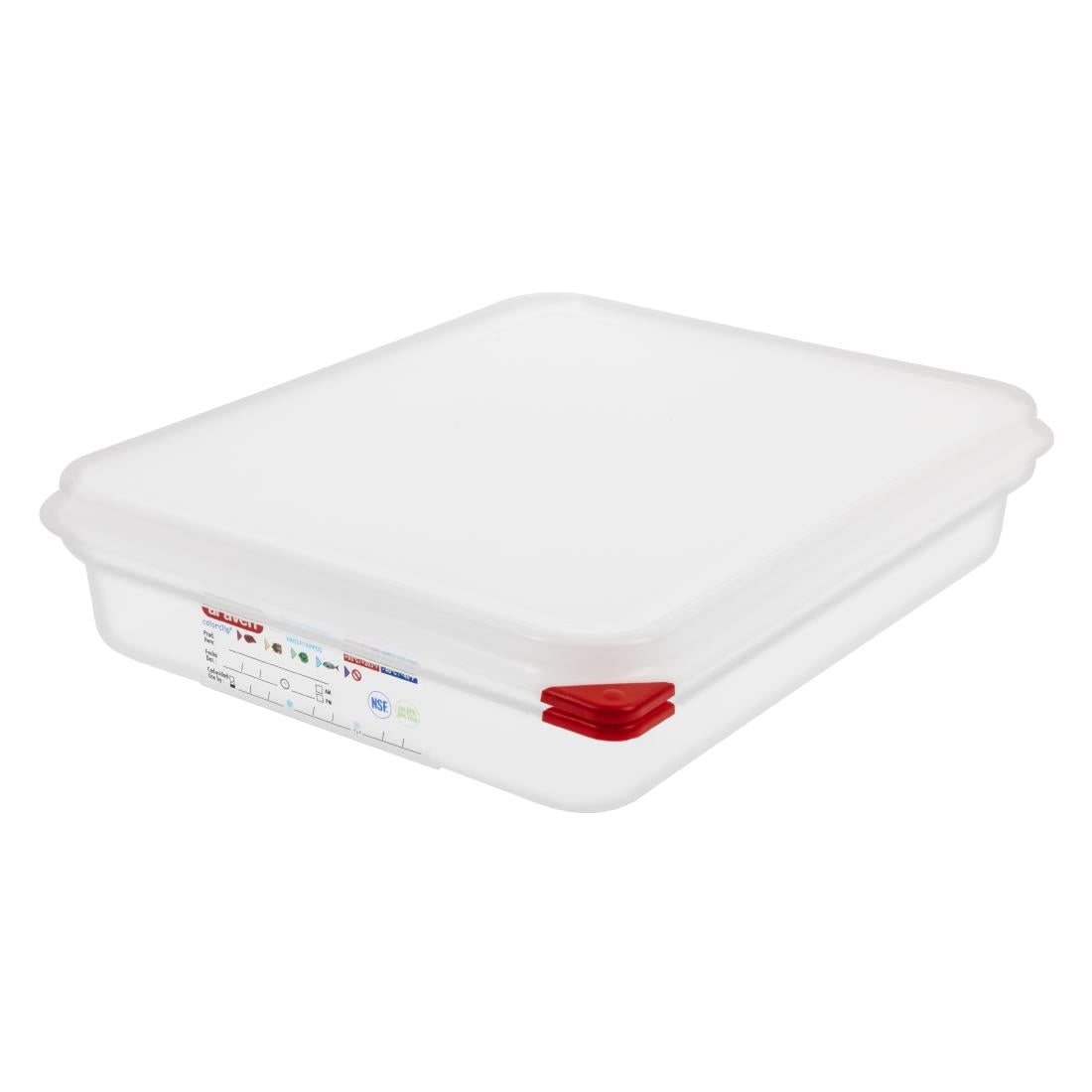 Araven Polypropylene 1/2 Gastronorm Food Containers 4Ltr (Pack of 4) - GL261 Araven