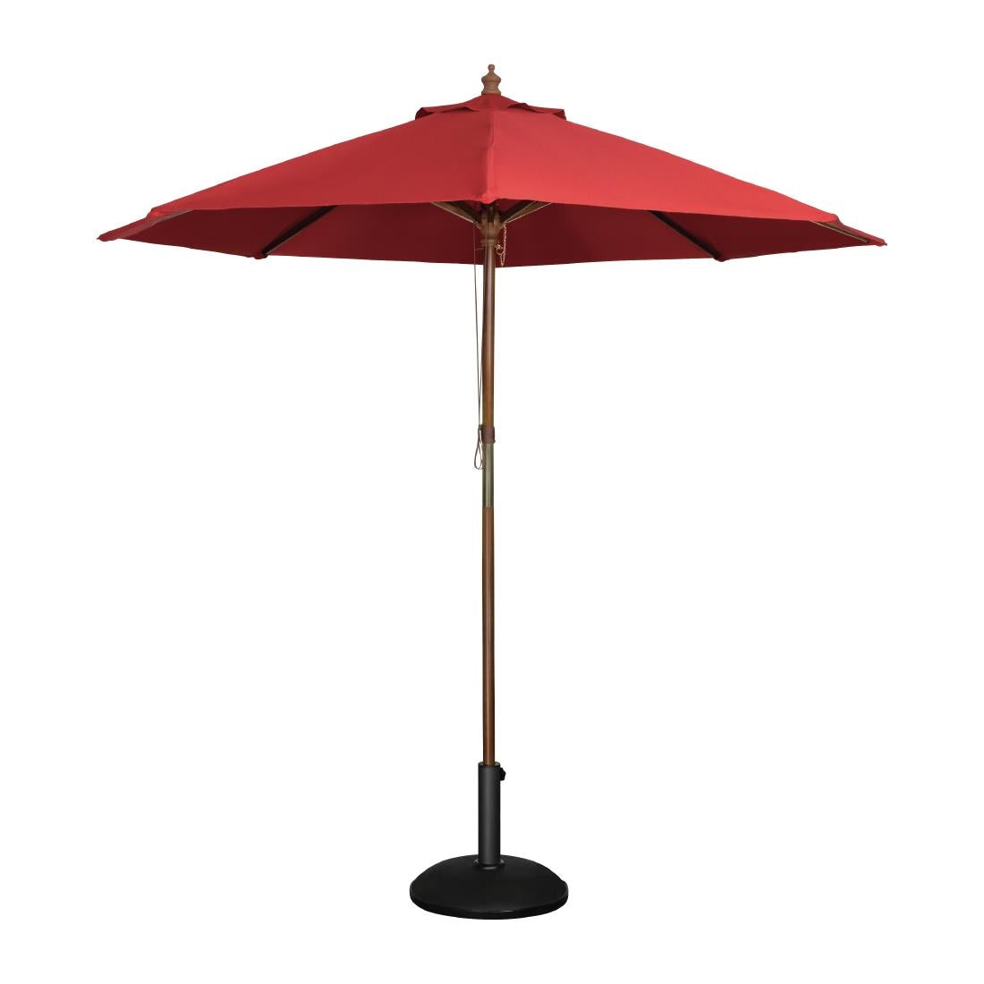 Bolero Round Parasol 2.5m Diameter Red - GL304 Parasols and Sunloungers Bolero