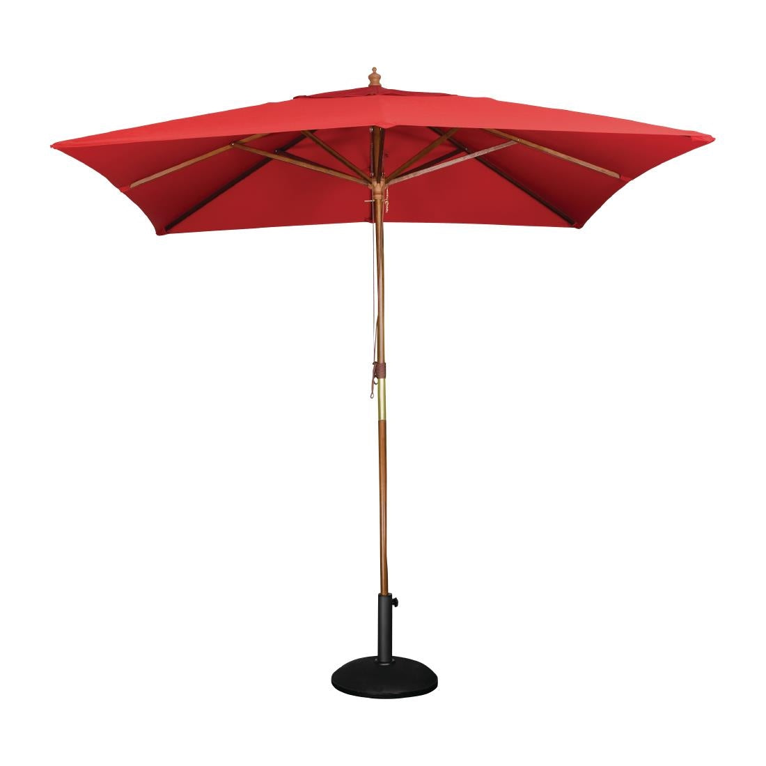 Bolero Square Parasol 2.5m Diameter Red - GL306 Parasols and Sunloungers Bolero
