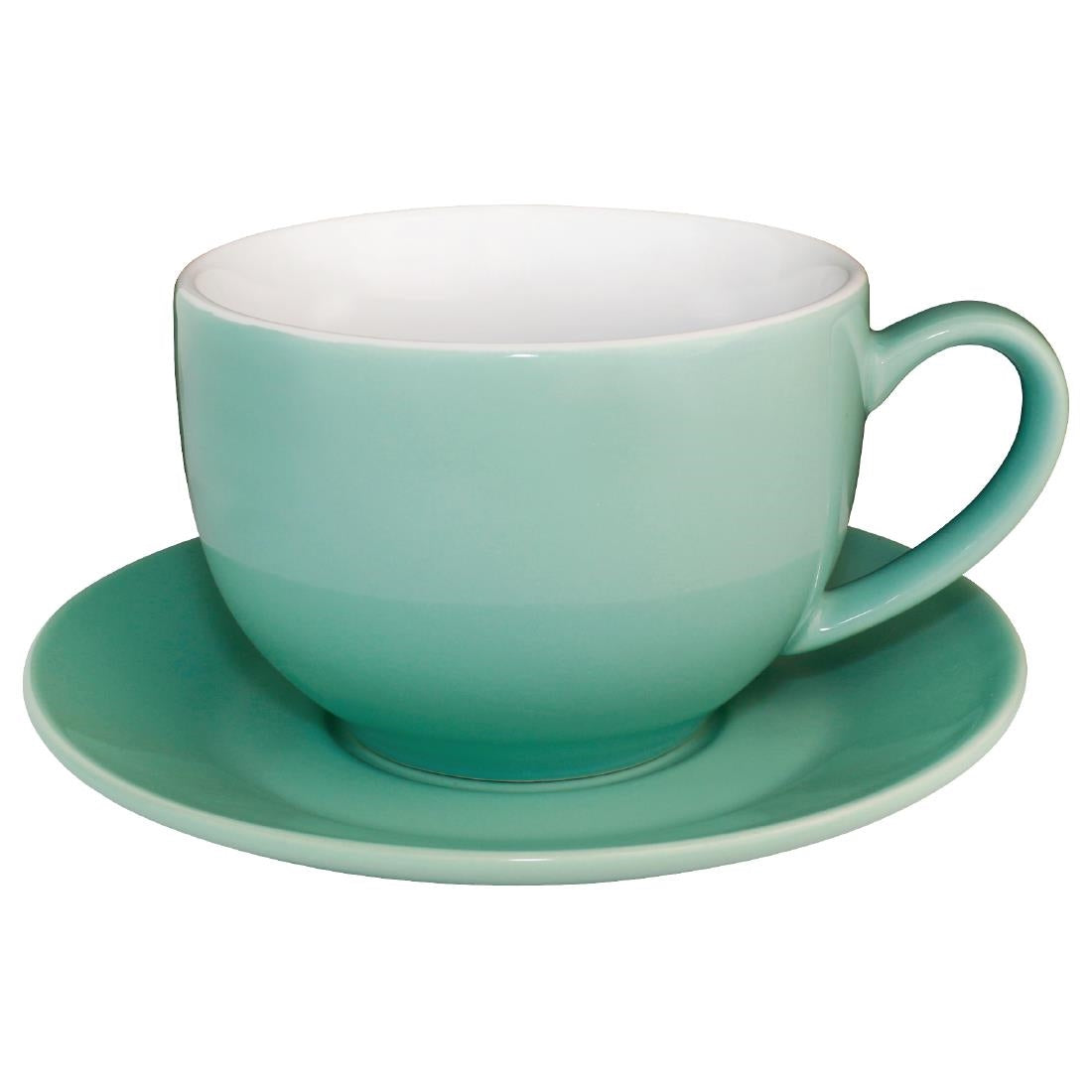 Olympia Cafe Cappuccino Cup Aqua - 340ml 11.5fl oz (Box 12) - GL461 Cups and Mugs Olympia
