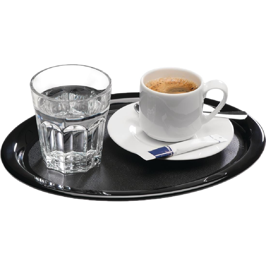 APS Melamine Service Tray Black 260mm - GL622 APS