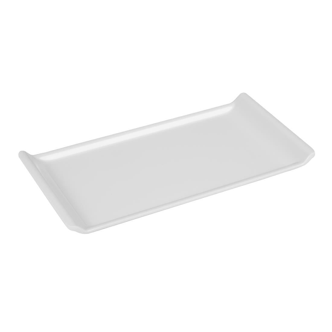 Olympia Kristallon Melamine Platter White 300 x 150mm - GM282 Melamine and Polycarbonate Olympia