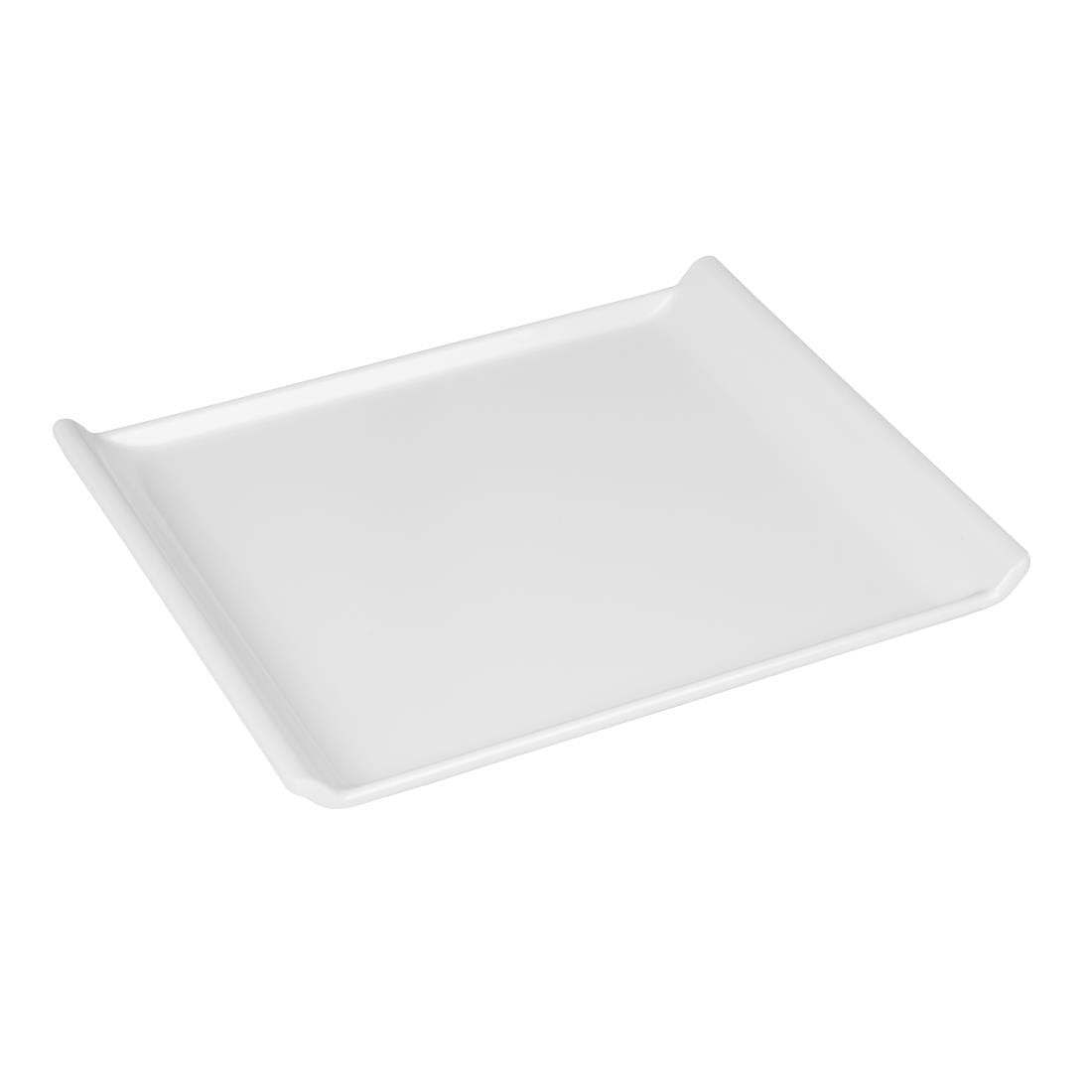 Olympia Kristallon Melamine Platter White 300 x 250mm - GM283 Melamine and Polycarbonate Olympia