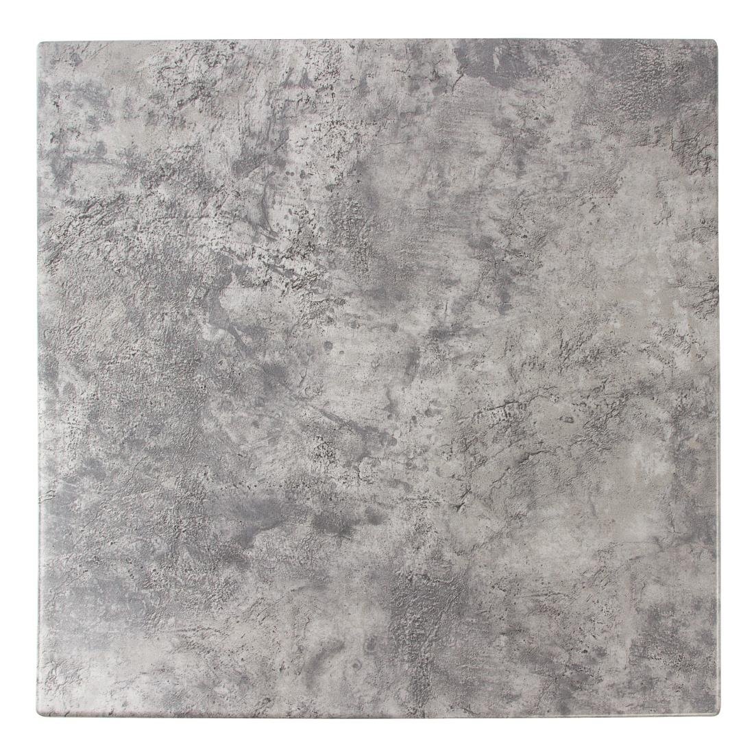 Werzalit Pre-drilled Square Table Top Concrete 700mm - GM423 Stone Effect Table Tops Werzalit