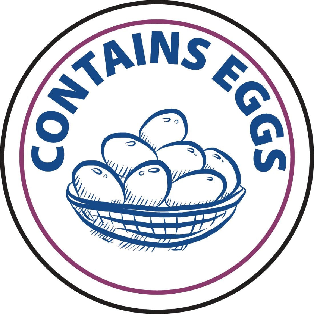 Vogue Food Allergen Label Egg (Pack of 1000) - GM801 Vogue