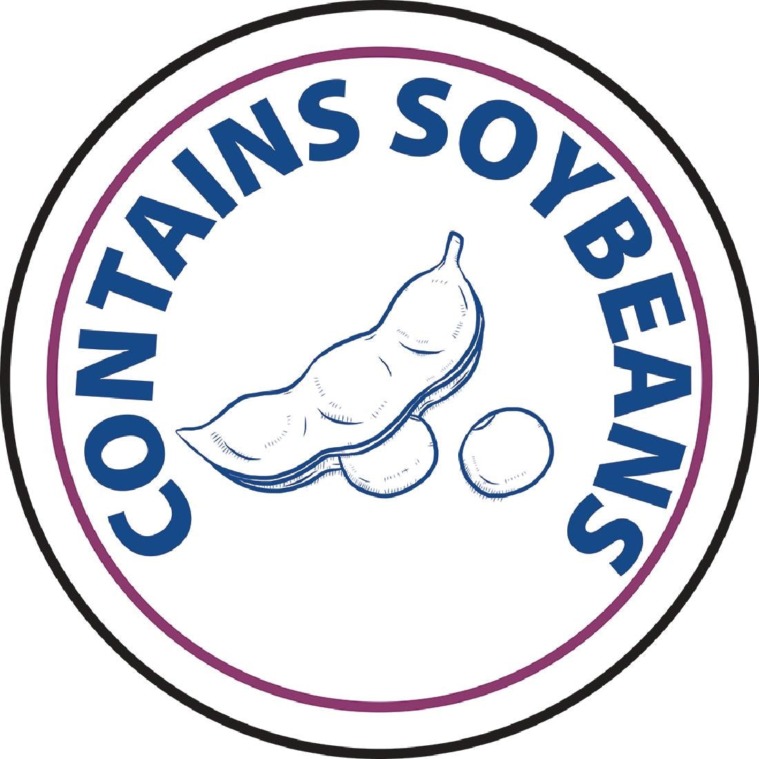 Vogue Food Allergen Label Soybean (Pack of 1000) - GM804 Vogue