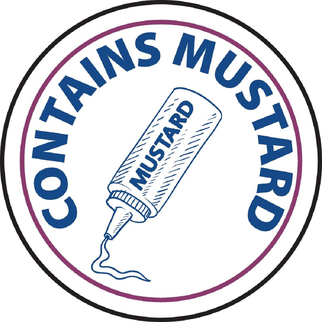 Vogue Food Allergen Label Mustard (Pack of 1000) - GM806 Vogue