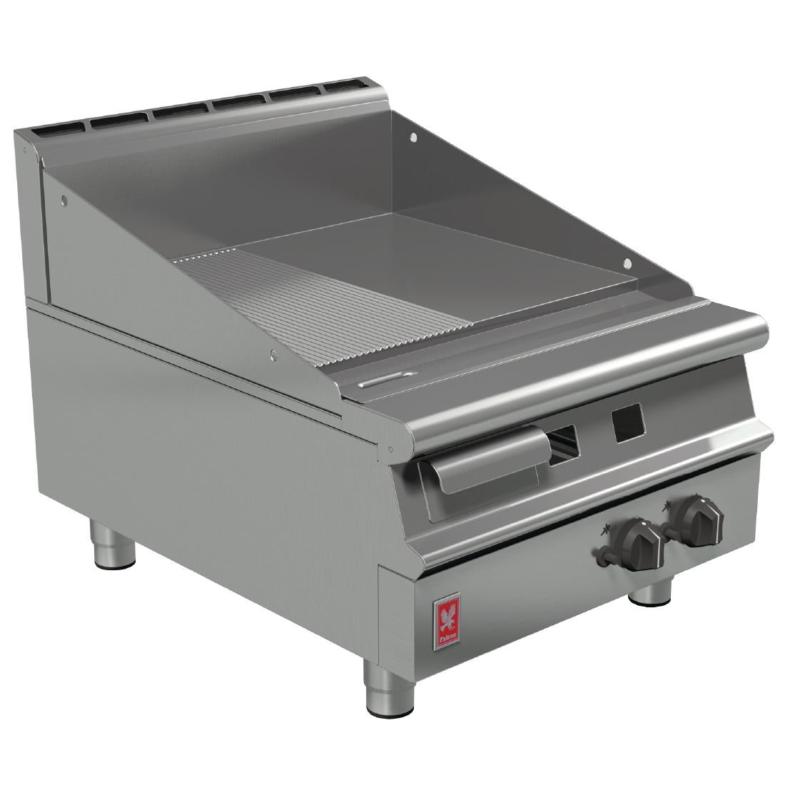 Falcon Dominator Plus 600mm Wide Half Ribbed Natural Gas Griddle G3641R - GP044-N Falcon