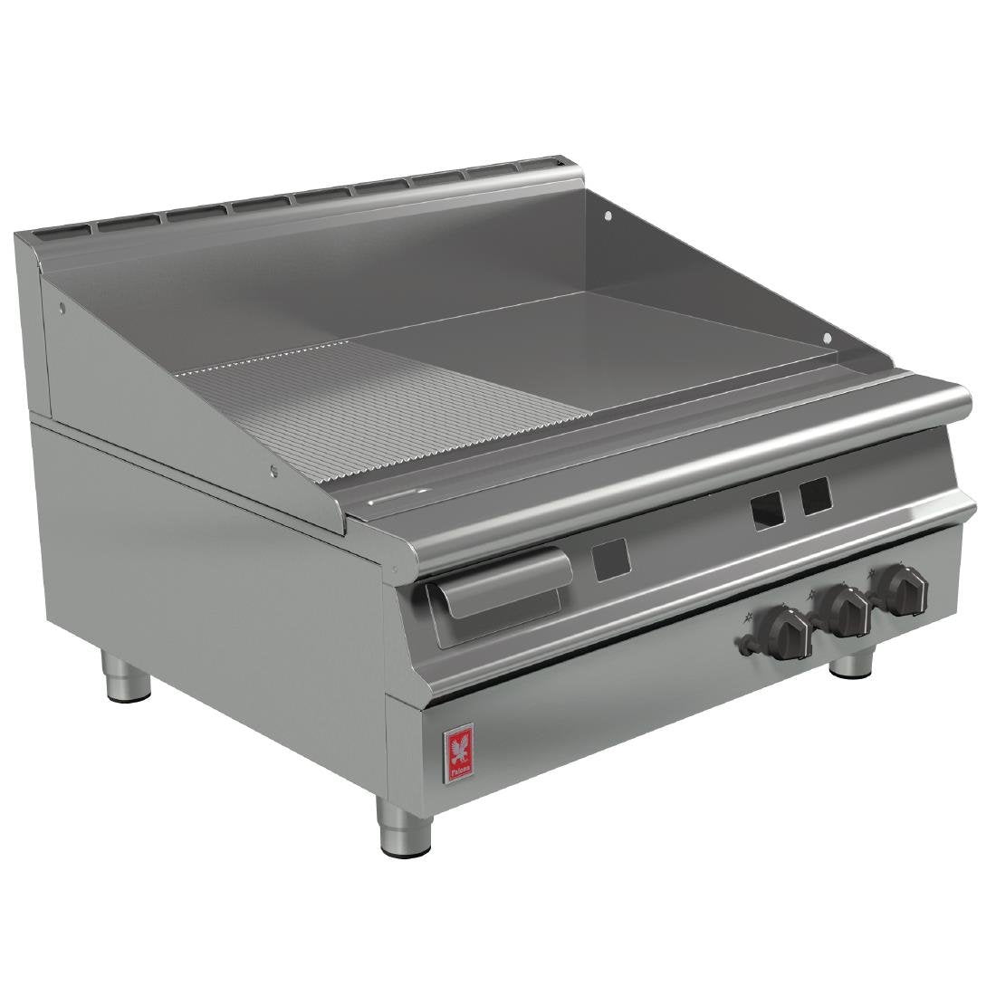 Falcon Dominator Plus 900mm Wide Half Ribbed LPG Griddle G3941R - GP050-P Falcon